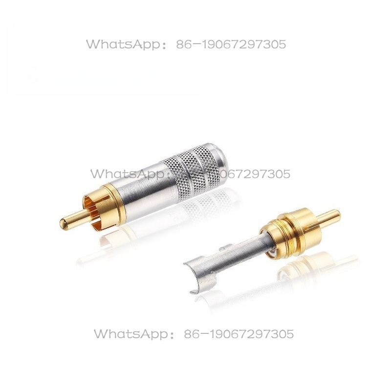 Audio Cable Rca - 3502AAU-serie, verguld messing, RCA-stekker voor Fever