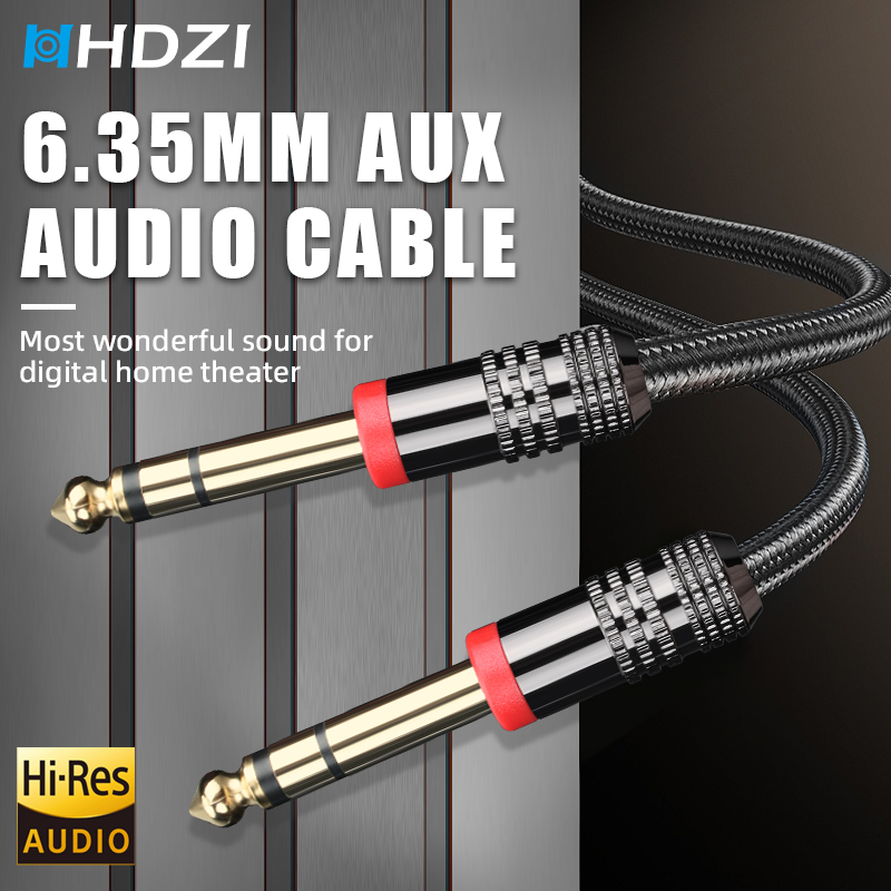 Audio Cable Rca - 6,35 mm TRS Gitaarkabel Stereo Audio