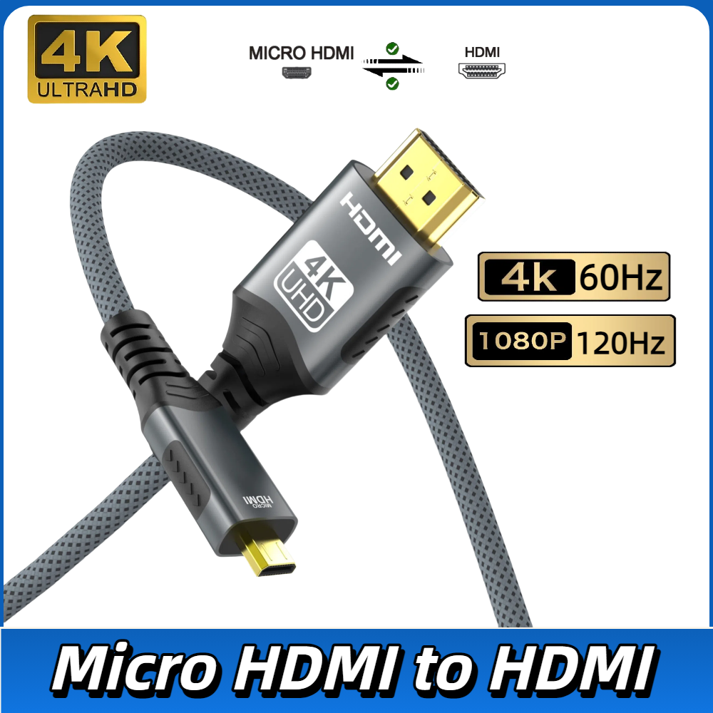 Mdi Cable - 4K Micro HDMI-compatibel met HDMI 4K@60Hz