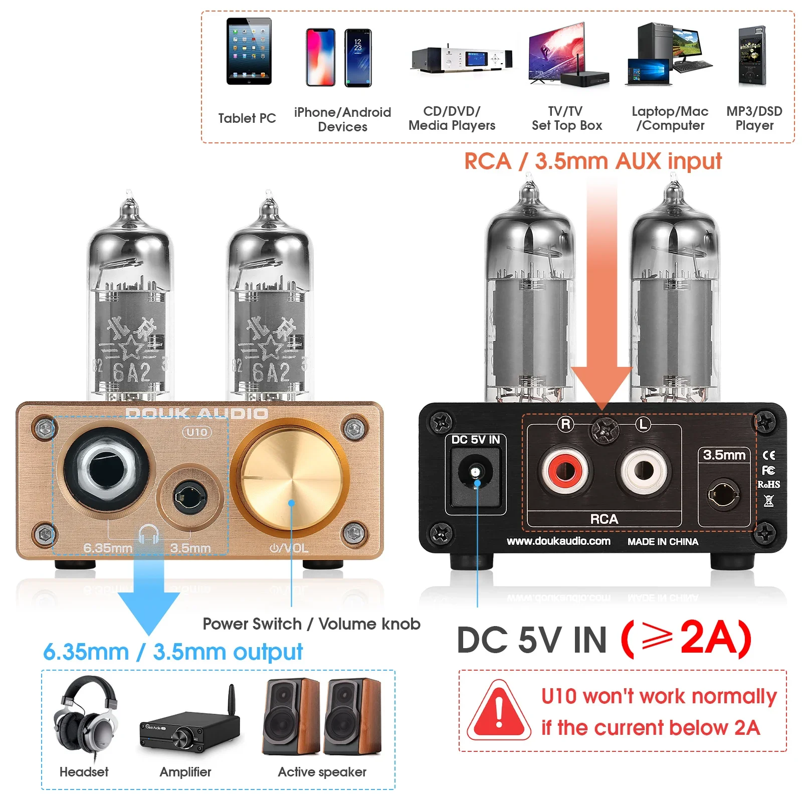 Douk Audio U10 Mini buizenvoor - Headphone Amplifier recensie en prijs