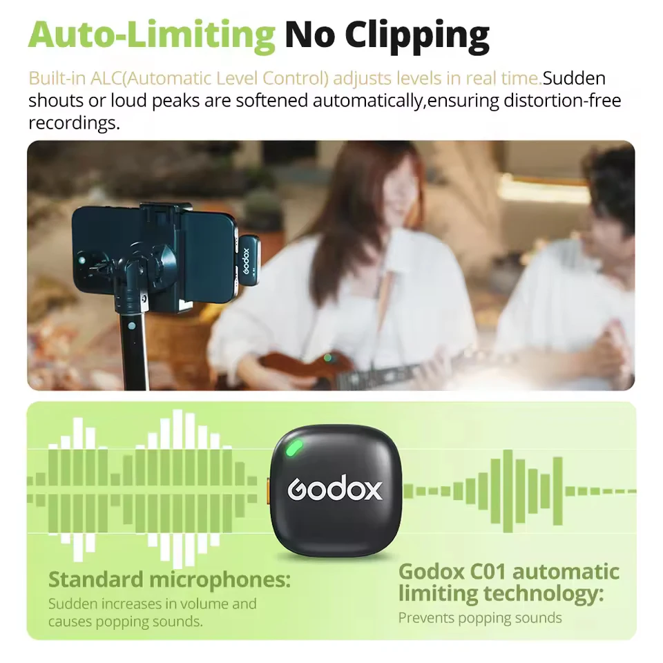 GODOX C01 draadloze lavaliermi - Ribbon Microphone recensie en prijs