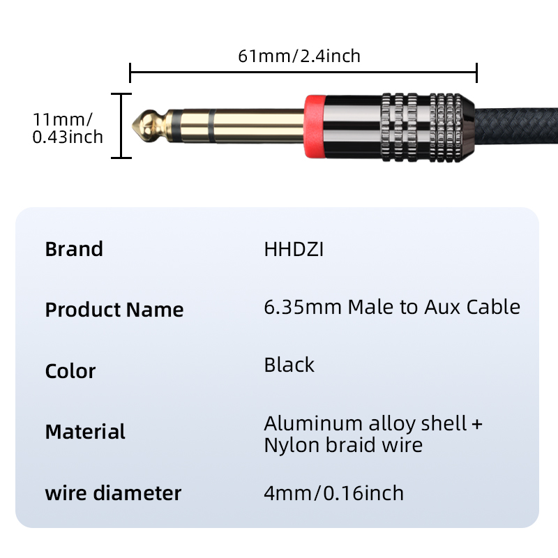 6,35 mm TRS Gitaarkabel Stereo - Audio Cable Rca recensie en prijs