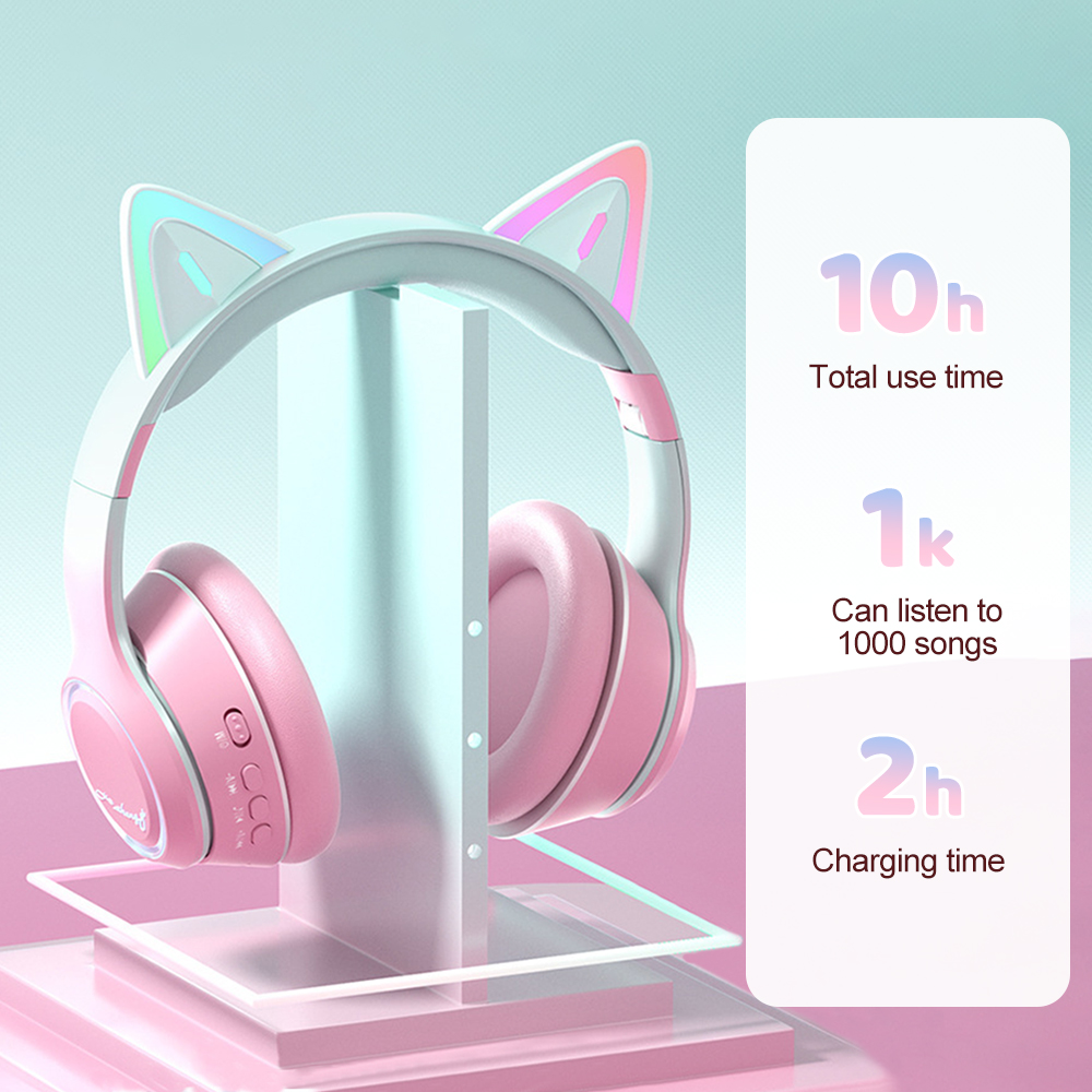 RGB Cat Ear Bluetooth-hoofdtel - Audio Cable Rca recensie en prijs