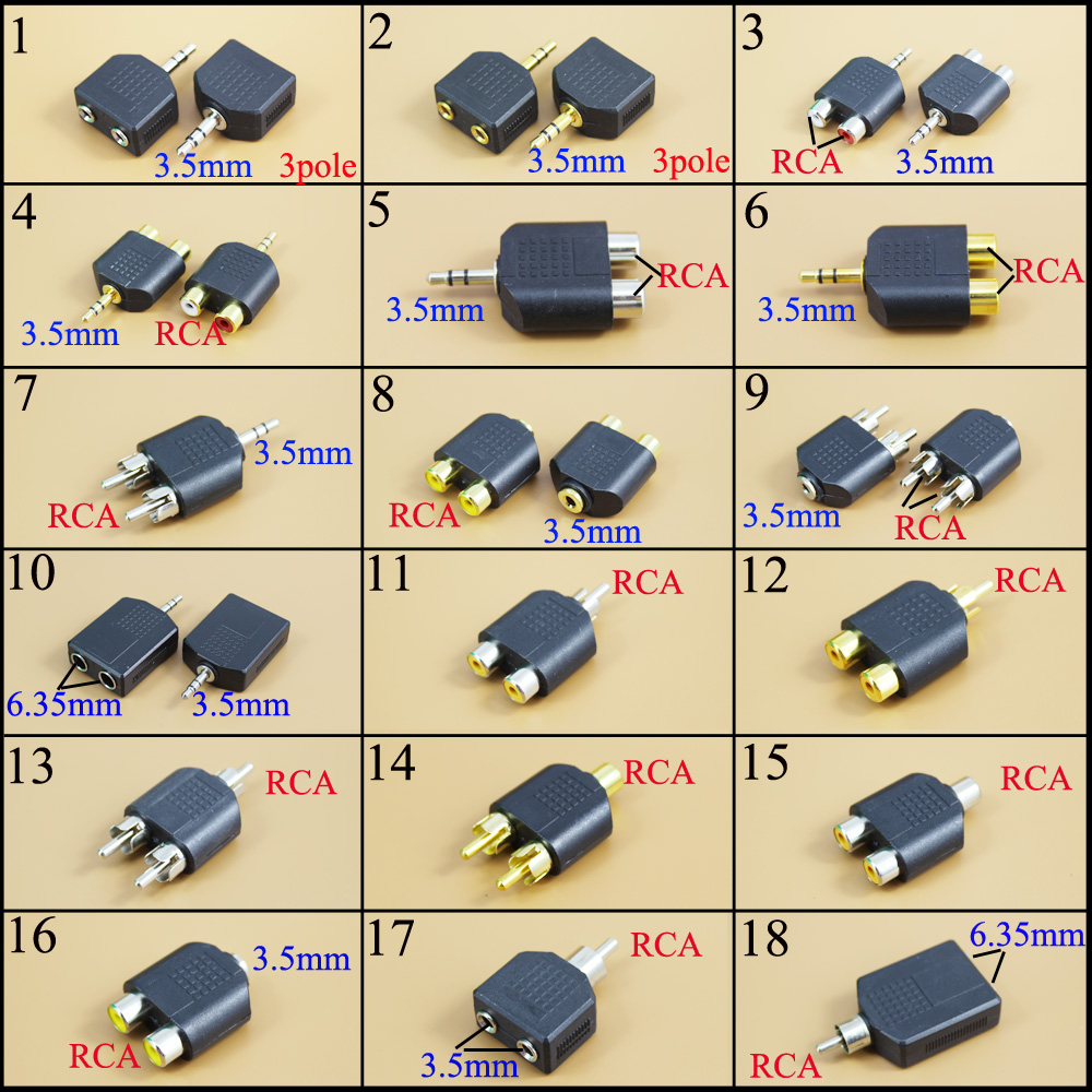 3.5mm/6.35mm vrouwelijke naar  - Audio Cable Rca recensie en prijs