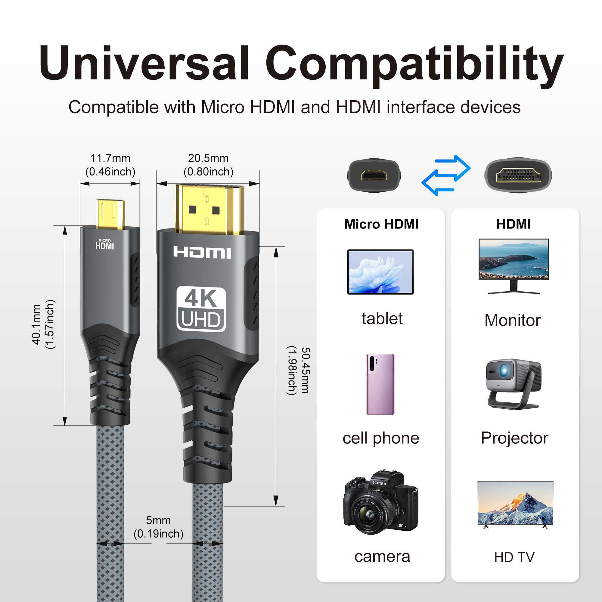 4K Micro HDMI-compatibel met H - Mdi Cable recensie en prijs